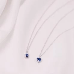 Zilveren Ketting Met Hanger Hart Zirkonia Blauw 9 Zilveren Ketting Met Hanger Hart Zirkonia Blauw -SieradenSpot Korting zilveren ketting met hanger hart zirkonia blauw 2