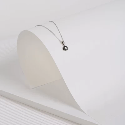 Zilveren Ketting&hanger Bali Met Kristal 5 Zilveren Ketting&hanger Bali Met Kristal - Afbeelding 3