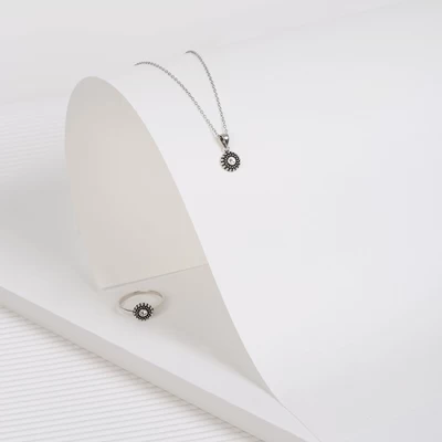 Zilveren Ketting&hanger Bali Met Kristal 6 Zilveren Ketting&hanger Bali Met Kristal - Afbeelding 4