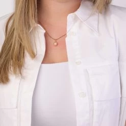 Zilveren Ketting&hanger Gold Gemstone Rose Quartz -SieradenSpot Korting zilveren kettingenhanger gold gemstone rose quartz 1