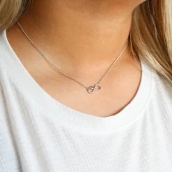 Zilveren Ketting&hanger Infinity/hart Zirkonia -SieradenSpot Korting zilveren kettingenhanger infinity hart zirkonia 1
