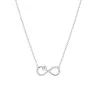 Zilveren Ketting&hanger Infinity/hart Zirkonia -SieradenSpot Korting zilveren kettingenhanger infinity hart zirkonia