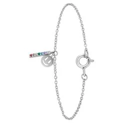 Zilveren Kinderarmband Smiley Zirkonia