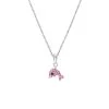 Zilveren Kinderketting Dolfijn Light Rose Kristal 1 Zilveren Kinderketting Dolfijn Light Rose Kristal -SieradenSpot Korting zilveren kinderketting dolfijn light rose kristal