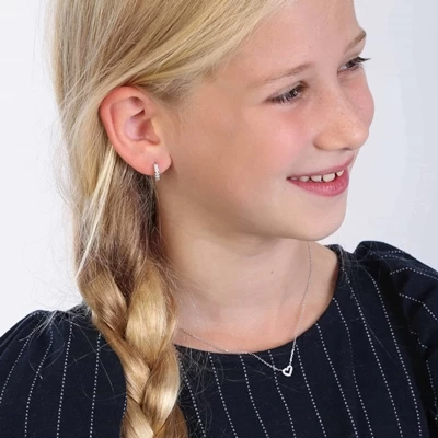 Zilveren Kinderketting Zirkonia 4 Zilveren Kinderketting Zirkonia - Afbeelding 2