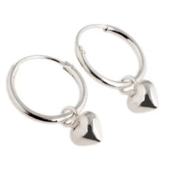 Zilveren Kinderoorbellen Hart