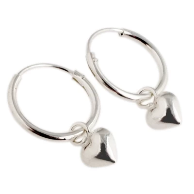 Zilveren Kinderoorbellen Hart 3 Zilveren Kinderoorbellen Hart