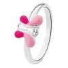 Zilveren Kinderring Met Roze Vlinder -SieradenSpot Korting zilveren kinderring met roze vlinder