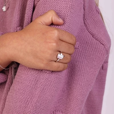 Zilveren Kinderring Unicorn Emaille 4 Zilveren Kinderring Unicorn Emaille - Afbeelding 2