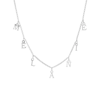 Zilveren Naamchoker Bedel Letters 3 Zilveren Naamchoker Bedel Letters