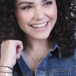 Zilveren Naamketting Carrie Geboortesteen -SieradenSpot Korting zilveren naamketting carrie geboortesteen 3