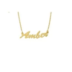 Zilveren Naamketting Goldplated