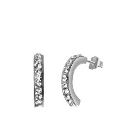 Zilveren Oorbellen Kristal