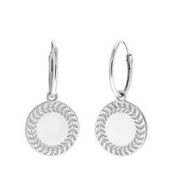 Zilveren Oorbellen Romeinse Krans