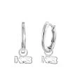 Zilveren Oorringen Met Hanger K3 -SieradenSpot Korting zilveren oorringen met hanger k3