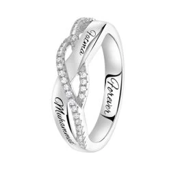 Zilveren Ring Gravering Zirkonia