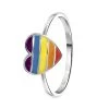 Zilveren Ring Hart Regenboog K3 -SieradenSpot Korting zilveren ring hart regenboog k3