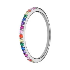 Zilveren Ring Multi Zirkonia
