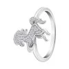 Zilveren Ring Paard Zirkonia -SieradenSpot Korting zilveren ring paard zirkonia