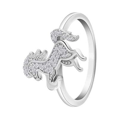 Zilveren Ring Paard Zirkonia 3 Zilveren Ring Paard Zirkonia