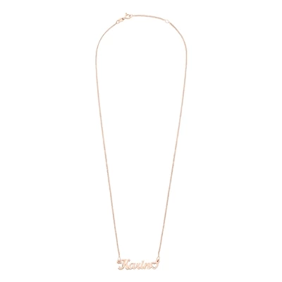 Zilveren Roseplated Naamketting Met Hart 4 Zilveren Roseplated Naamketting Met Hart - Afbeelding 2
